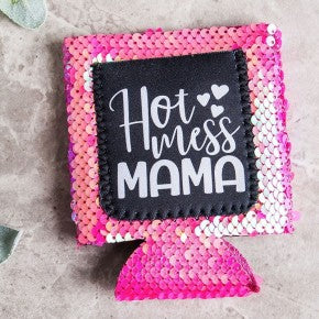 Hot Mess Mama Koozie with pocket