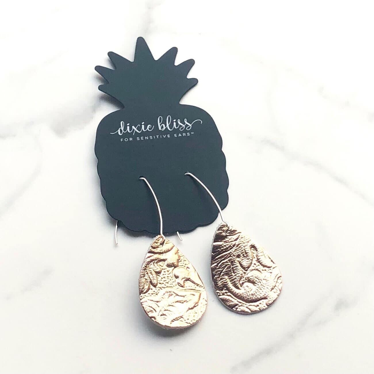 NEW CHARLOTTE IN ROSE GOLD DIXIE BLISS EARRINGS