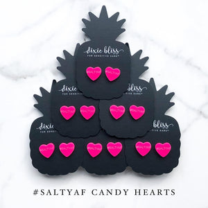 SALTY AF CANDY HEARTS DIXIE BLISS EARRINGS