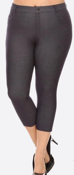 Dark Navy Capri Jeggings