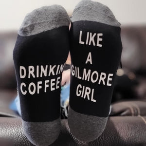 DRINK COFFEE LIKE A GILMORE GIRL SOCKS