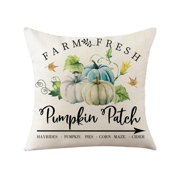 Pumpkin Harvest Maple Leaf Print Pillowcase Without Filler