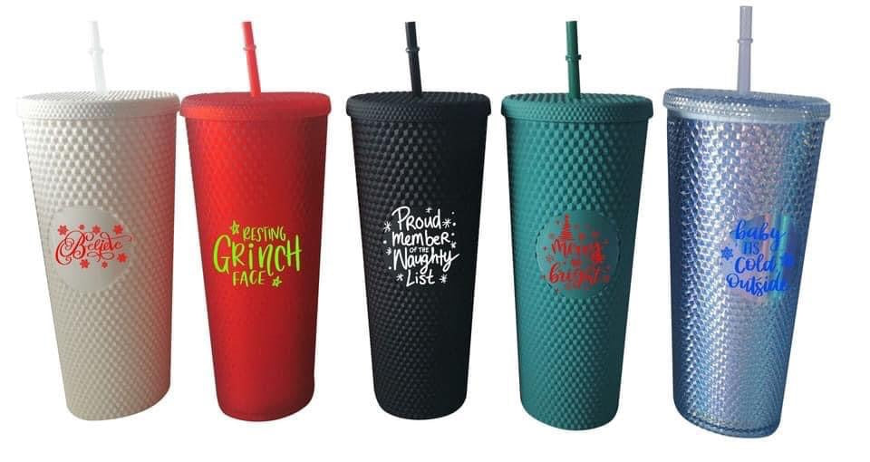 Holiday studded tumblers pre order