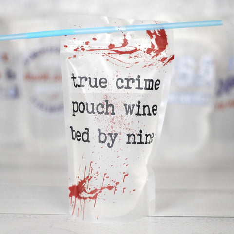 TRUE CRIME ADULT DRINK POUCHES WITH STRAWS