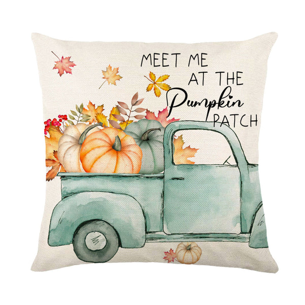Pumpkin Print Pillowcases Without Filler