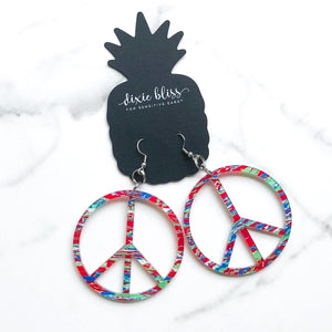 Tie Dye Peace Dixie Bliss Earrings