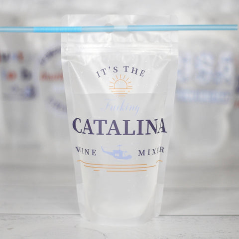 CATALINA WINE MIXER ADULT DRINK POUCHES WITH STRAW