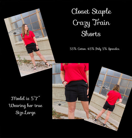 Closet Staple Crazy Train Shorts- Black