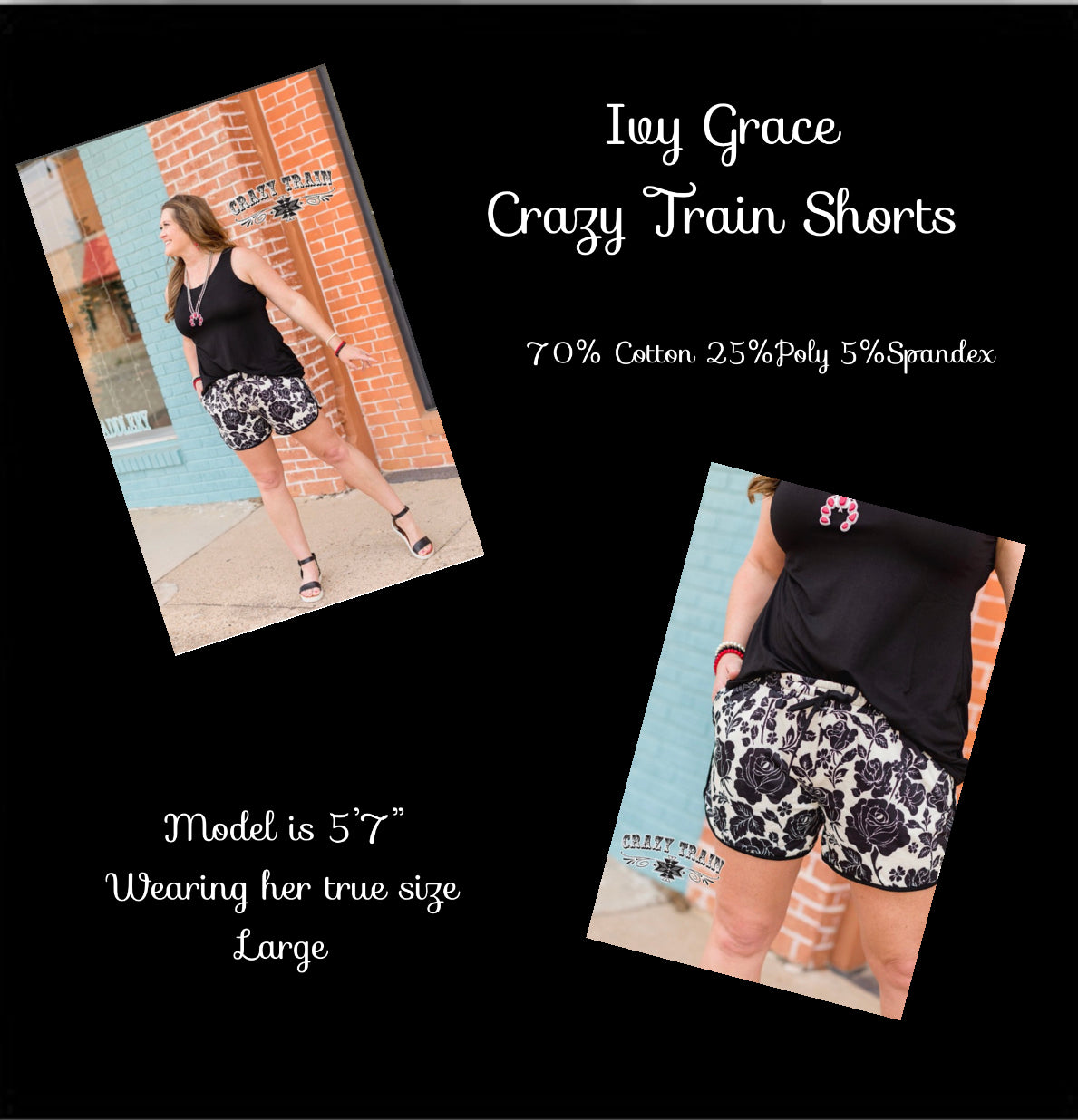 Ivy Grace Crazy Train Shorts