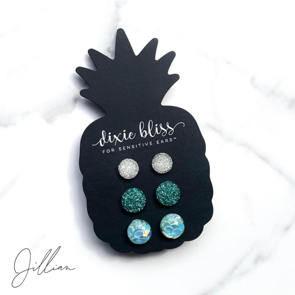 JILLIAN DIXIE BLISS  EARRINGS TRIO SET