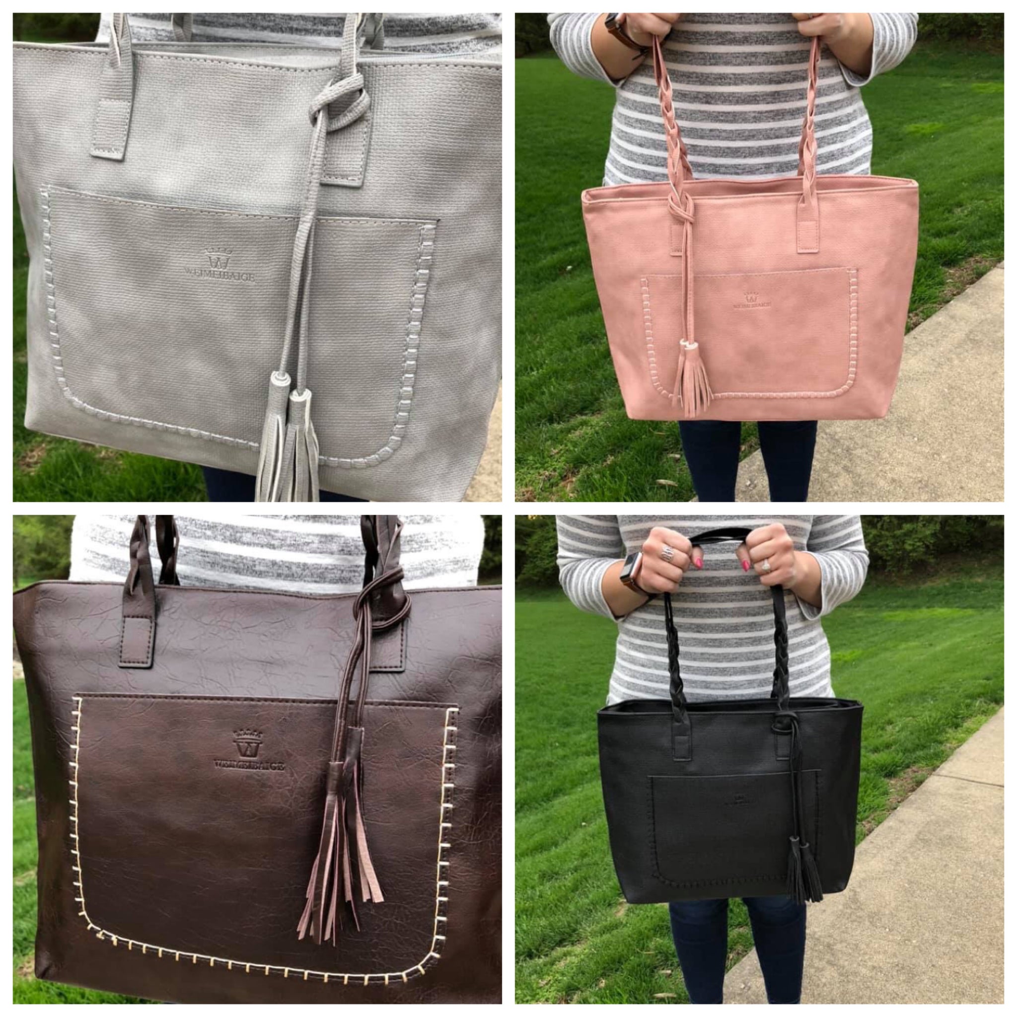 Tote with braided strap