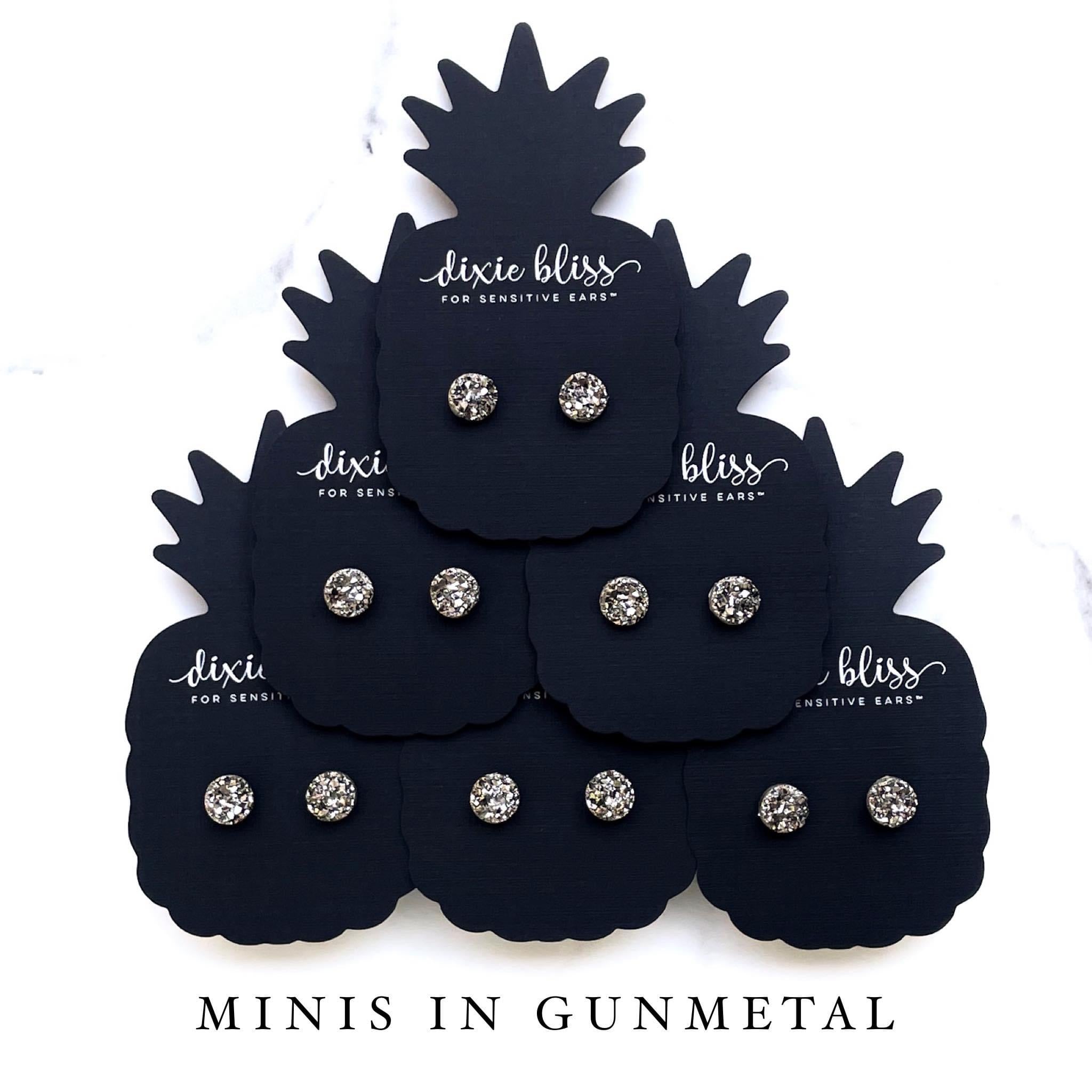 Mini’s In Gunmetal Dixie Bliss Single Earrings