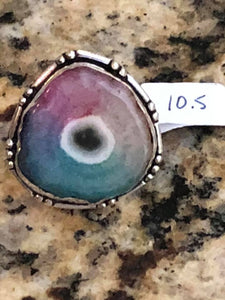 Solar Quartz Tie Dye Ring Size 10.5