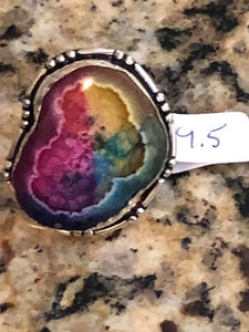 Solar Quartz Tie Dye Ring Size 9.5