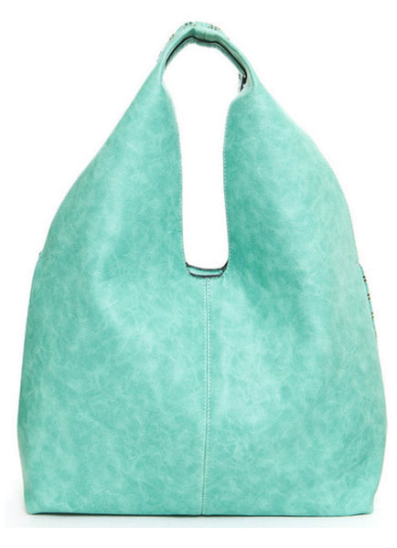 The Ana Laser Cut Shoulder Hobo - Mint