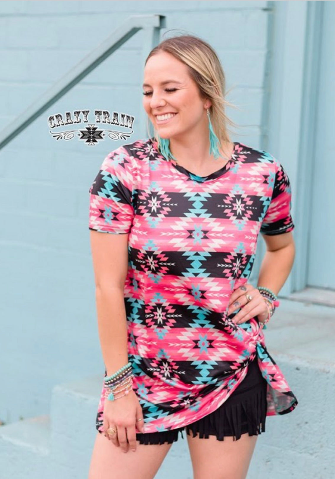 Aztec Knotty Crazy Train Top