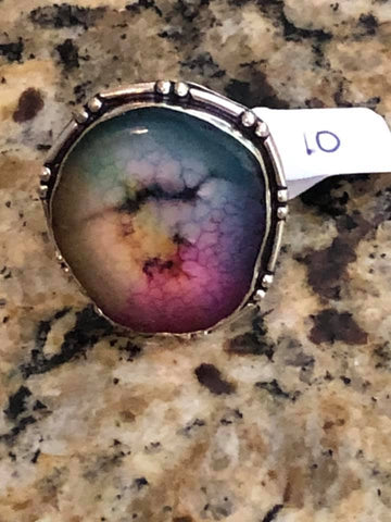 Solar Quartz Tie Dye Ring Size 10