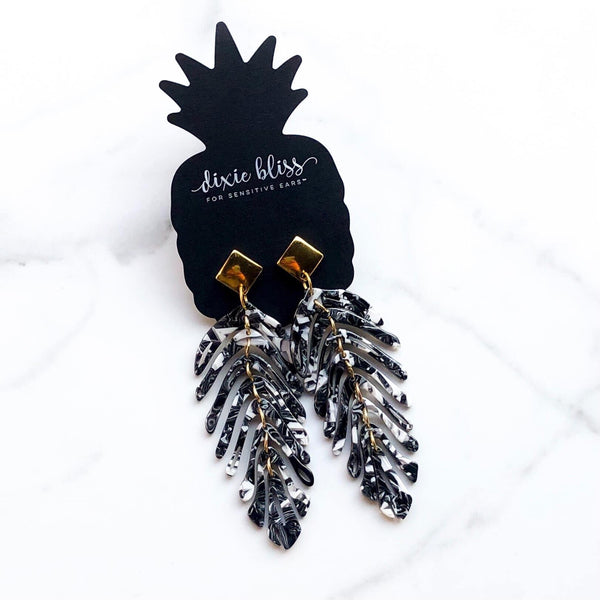 NEW CHANDLER IN BLACK AND WHITE DIXIE BLISS EARRINGS