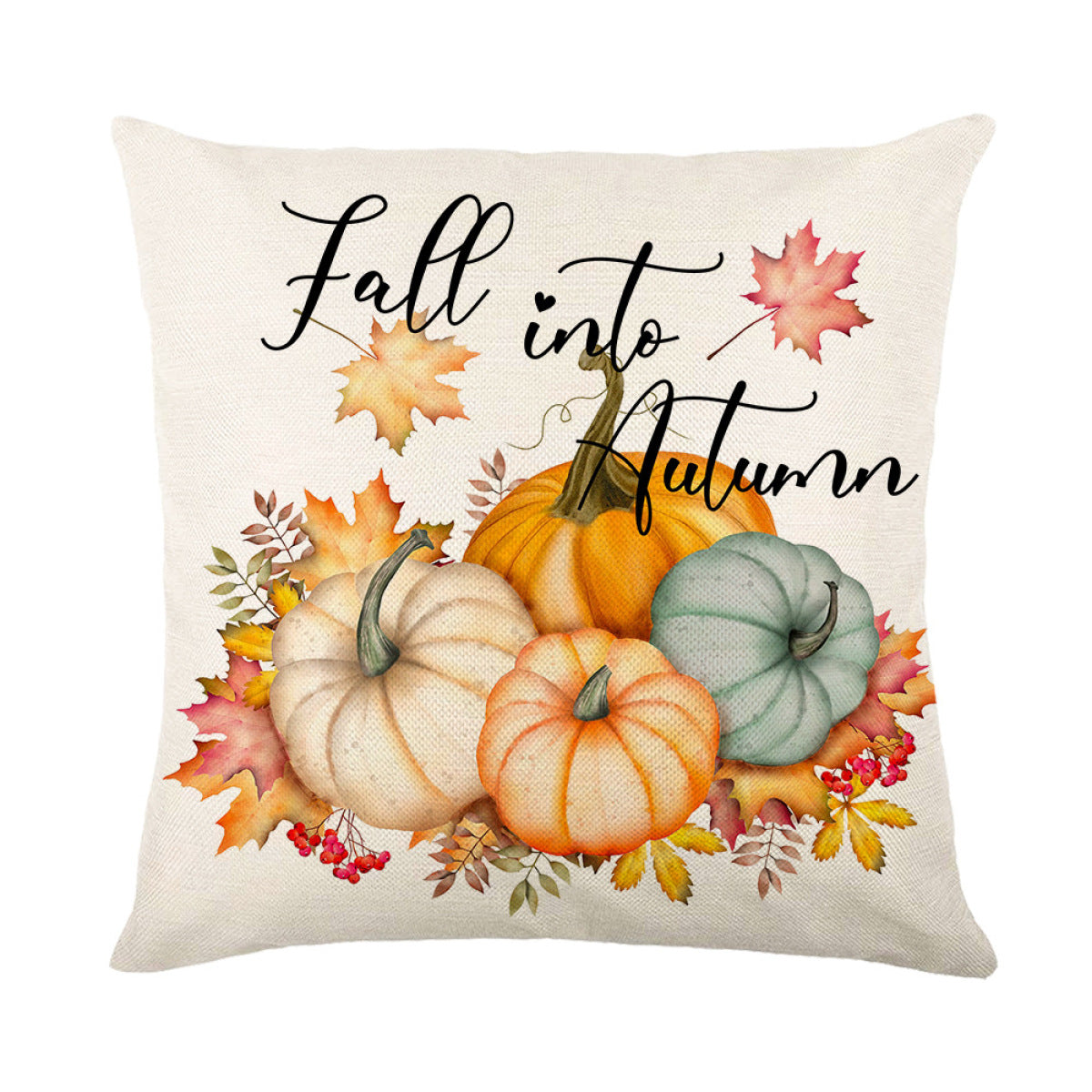 Pumpkin Print Pillowcases Without Filler